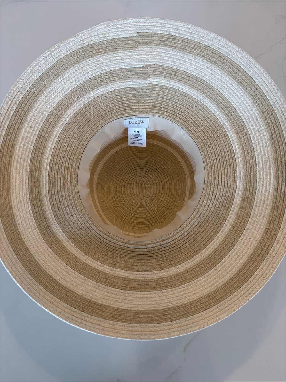 J. Crew Women’s Tan and Cream Hat - Picture 3 of 5